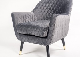Graphite Grey Matelasse Chair