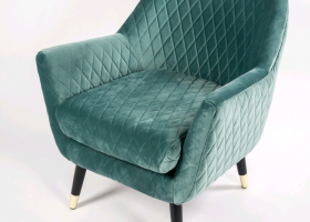 Jewel Green Matelasse Chair